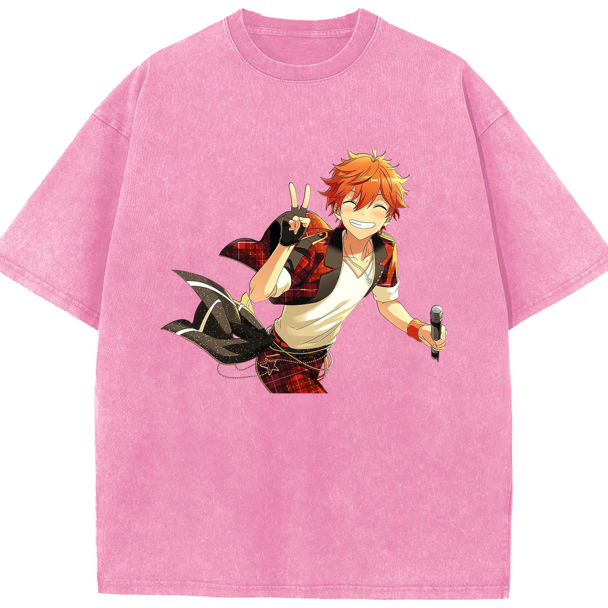 （画像用） あんさんぶるスターズ! Ensemble Stars 綿100% ヴィンテージ風 半袖Tシャツ（フロントプリント）
